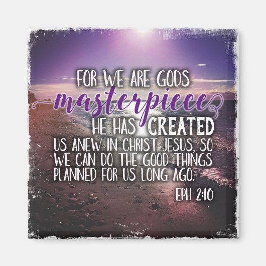 Ephesians 2:10 Instgram Foto Magnet (Vorne)