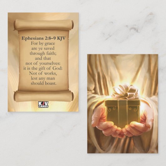Ephesians 2:8-9 KJV-Karten Visitenkarte (Vorne/Hinten)