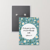 Ephesians 2:8 Christian Button (Vorderseite/Rückseite)