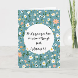 Ephesians 2:8 Christian Greeting Card Karte