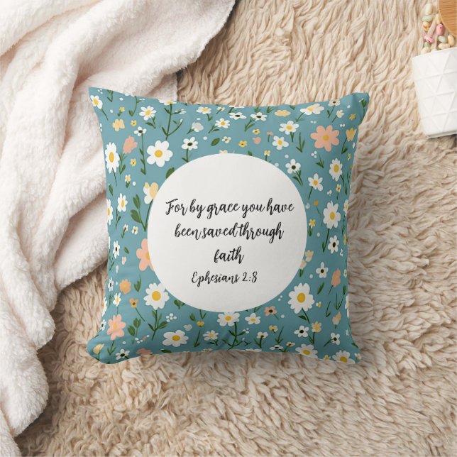 Ephesians 2:8 Christian Throw Pillow Kissen (Decke)