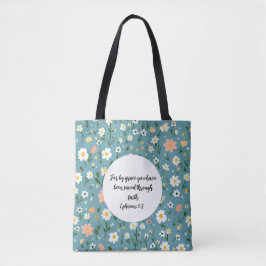 Ephesians 2:8 Christian Tote Bag Tasche