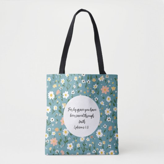 Ephesians 2:8 Christian Tote Bag Tasche (Vorderseite)
