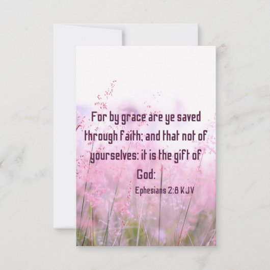 Ephesians 2:8 KJV Bibelschrift Pic Begrüßung Karte (Vorderseite)