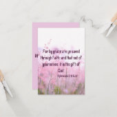 Ephesians 2:8 KJV Bibelschrift Pic Begrüßung Karte (Vorderseite/Rückseite Beispiel)