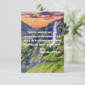 Ephesians 3:16 KJV Bible Verse Pic Flat Gruß Karte (Stehend Vorderseite)