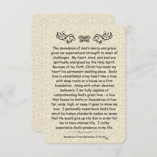 Ephesians 3:16 - Scroll zur Scripturenkarte zurück (Vorne/Hinten)