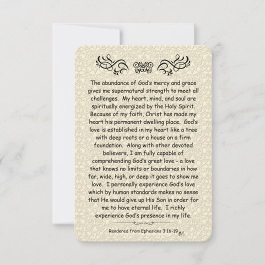 Ephesians 3:16 - Scroll zur Scripturenkarte zurück (Vorderseite)