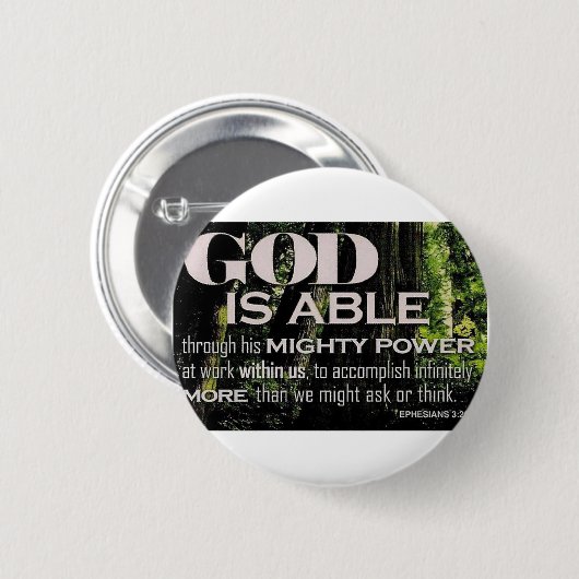 Ephesians 3:20 button (Vorne & Hinten)