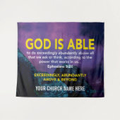 Ephesians 3:20 GOTT IST EINE BARE Kirche Wandteppich (Vorderseite (Horizontal))