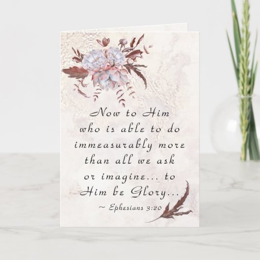 Ephesians 3:20 Ihm, der mehr tun kann Karte (Vorderseite)