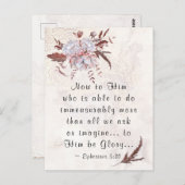 Ephesians 3:20 Ihm, der mehr tun kann Postkarte (Vorne/Hinten)