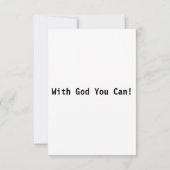 Ephesians 3:20 KJV Bible Verse Flat Gruß Karte (Rückseite)