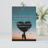 Ephesians 3:20 KJV Bible Verse Pic Flat Gruß Karte (Stehend Vorderseite)