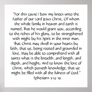 Ephesians 3 Druck Poster