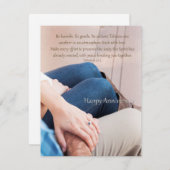 Ephesians 4:2-3 Happy-Jubiläumskarte Mitteilungskarte (Vorne/Hinten)