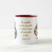 Ephesians 4:2 Liebe Cats Bible Verse Tasse (Mittel)