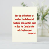 Ephesians 4:32 KJV Bible Verse Flat Greeting Karte (Stehend Vorderseite)