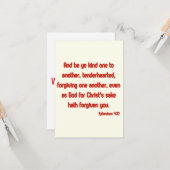 Ephesians 4:32 KJV Bible Verse Flat Greeting Karte (Vorderseite/Rückseite Beispiel)