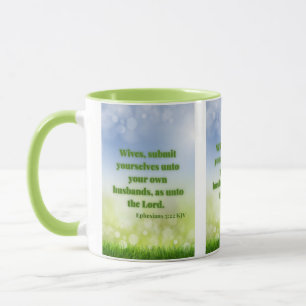 Ephesians 5:22 KJV Bibelschrift Pic Two-Tone Tasse