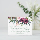 Ephesians 6:10 Bibelverse Motivierend Postkarte (Stehend Vorderseite)