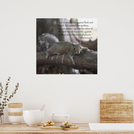 Ephesians 6:12 Poster drucken (Küche)