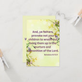 Ephesians 6:4 KJV Bibelschrift Pic Begrüßung Karte (Vorderseite/Rückseite Beispiel)