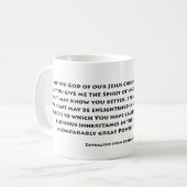 Ephesians Gebet Kaffeetasse (Vorderseite Links)