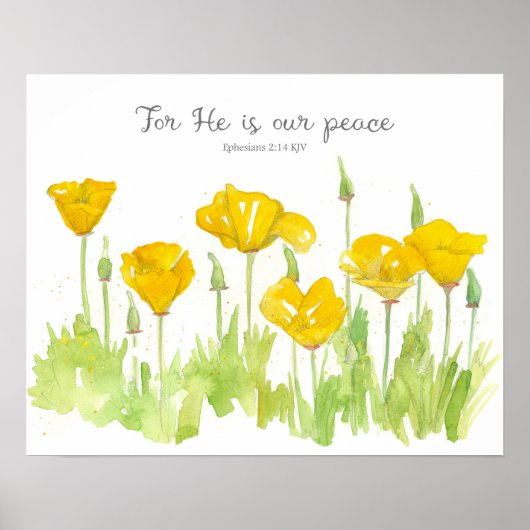 Ephesians Scripture California Poppy Flowers Poster (Vorne)
