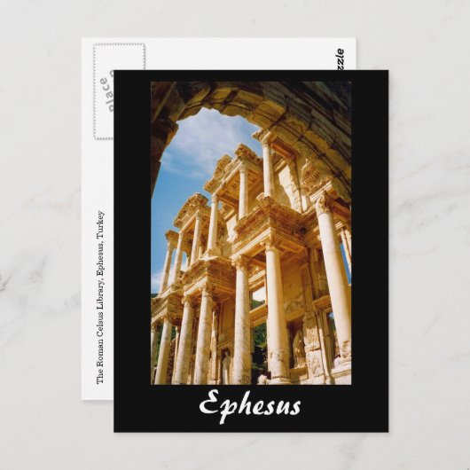 Ephesus-Bibliothek Postkarte (Vorne/Hinten)