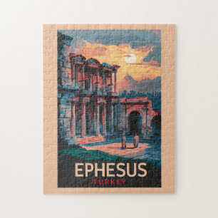Ephesus Bibliothek von Celsus Reise Kunst Vintage Puzzle