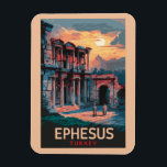 Ephesus Library of Celsus Travel Art Vintag Magnet<br><div class="desc">Ephesus im Stil der Vektorkunst. Ephesus ist eine antike Stadt in der zentralen ägäischen Region der Türkei,  nahe dem heutigen Selçuk. Seine Ausgrabungen spiegeln Jahrhunderte der Geschichte wider,  vom klassischen Griechenland bis zum Römischen Reich.</div>