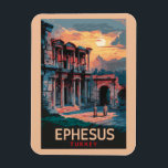 Ephesus Library of Celsus Travel Art Vintag Magnet<br><div class="desc">Ephesus im Stil der Vektorkunst. Ephesus ist eine antike Stadt in der zentralen ägäischen Region der Türkei,  nahe dem heutigen Selçuk. Seine Ausgrabungen spiegeln Jahrhunderte der Geschichte wider,  vom klassischen Griechenland bis zum Römischen Reich.</div>
