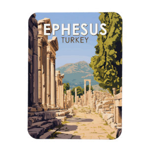 Ephesus Türkei Reise Kunst Vintage Magnet