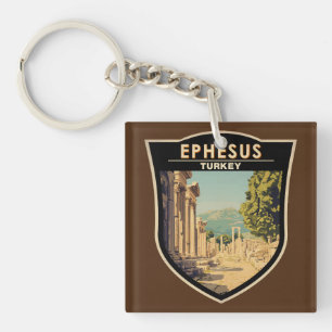 Ephesus Türkei Reise Kunst Vintage Schlüsselanhänger