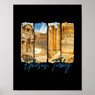 Ephesus Türkei Reisende Reise Pinselstrich Souveni Poster