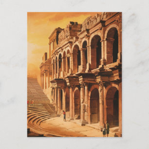 Ephesus, Türkei. Ruinen des Vintagen Amphitheaters Postkarte
