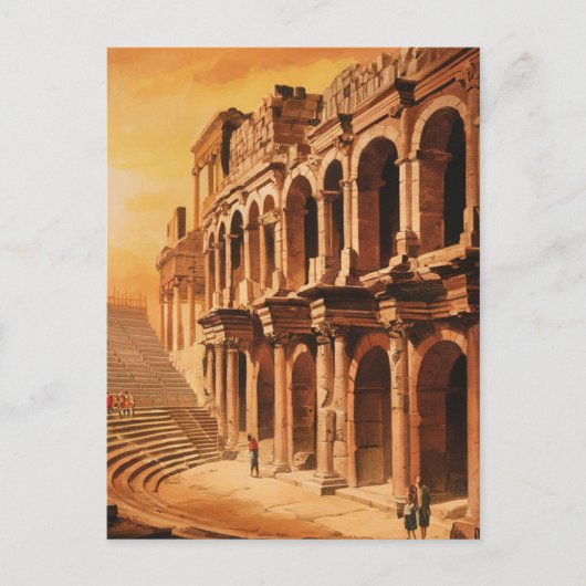 Ephesus, Türkei. Ruinen des Vintagen Amphitheaters Postkarte (Vorderseite)