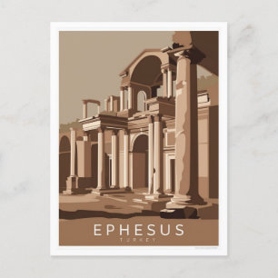 Ephesus, Türkei. Stylist Postkarte