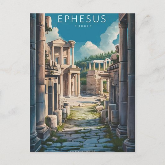 Ephesus, Türkei. Vintage Travel Postkarte (Vorderseite)