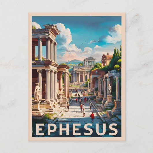 Ephesus, Türkei. Vintage Travel Postkarte (Vorderseite)