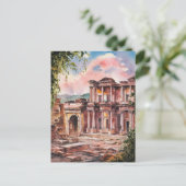 Ephesus, Türkei. Vintage Wasserfarbe Postkarte (Stehend Vorderseite)