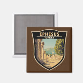 Ephesus Turkey Reisen Art Vintag Magnet (Vorderseite/Rückseite)