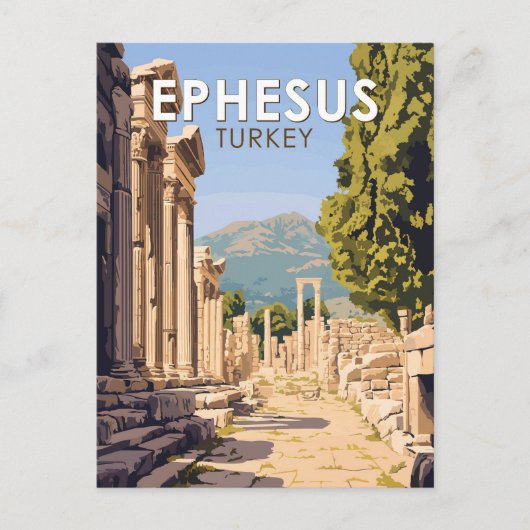 Ephesus Turkey Reisen Art Vintag Postkarte (Vorderseite)