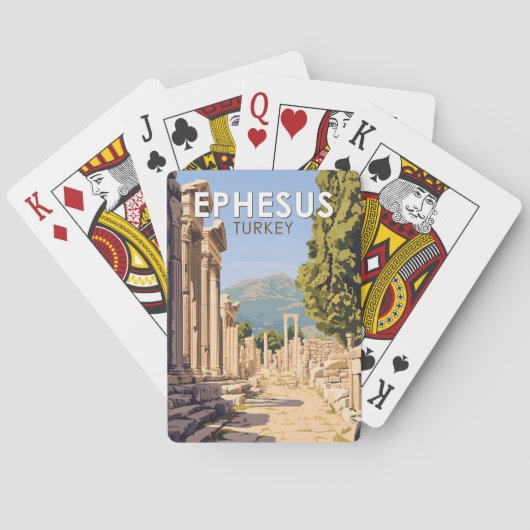 Ephesus Turkey Reisen Art Vintag Spielkarten (Rückseite)