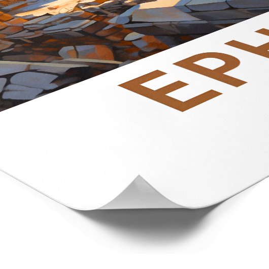 Ephesus Turkey Travel Print Poster (Ecke)