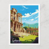Ephesus Turkey Vintage Place Illustration Postkarte (Vorderseite)