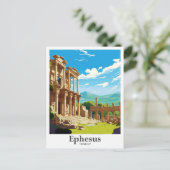 Ephesus Turkey Vintage Travel Portrait Postkarte (Stehend Vorderseite)