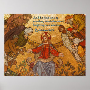 Ephisians 4:32 Jesus-Mosaik Poster