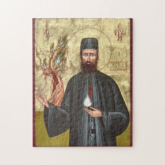 Ephraim the New Martyr Orthodox Christian Icon Puzzle (Vertikal)